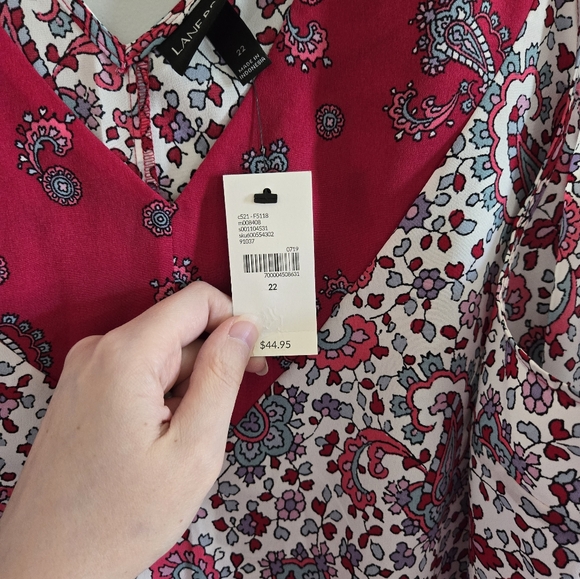 NWT LANE BRYANT FLORAL PAISLEY SLEEVELESS TOP - Picture 5 of 6